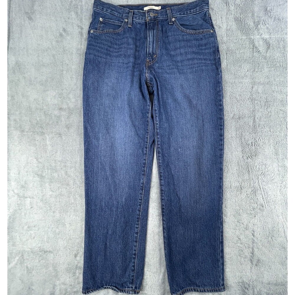 Levi's 94 baggy jeans women 31 blue denim mid-rise straight jeans